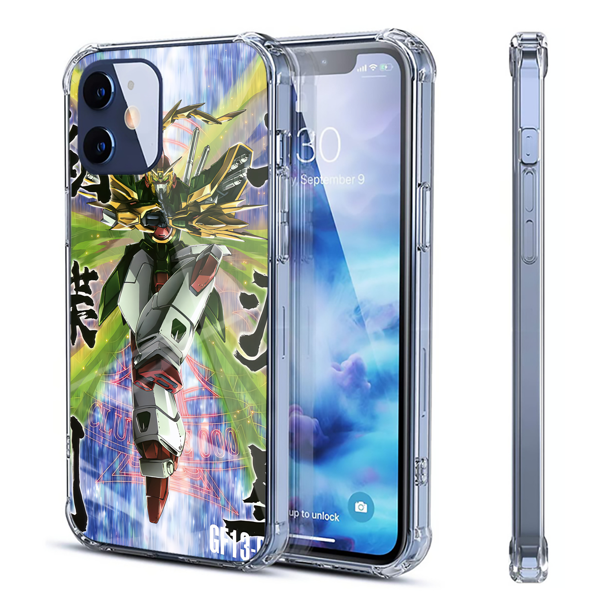 （画像用） 機動戦士ガンダム Mobile Suit Gundam 【iPhone 12シリーズ対応】透明スマホケース（クリアソフトケース）